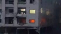 דירת המסתור שהותקפה בשכונת רימאל בעיר עזה, שבה על פי ההערכה חוסל עז א-דין חדאד (צילום: רשתות ערביות)
