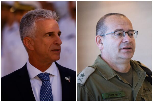ראש המוסד המיועד, האלוף רומן גופמן (מימין) וראש המוסד היוצא דדי ברנע (צילומים: יונתן זינדל, אוליבייה פיטוסי/ פלאש 90)