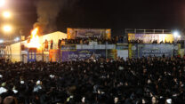 רבבות בהילולת רבי שמעון בר יוחאי במירון בשנה שעברה (צילום: שלומי כהן/פלאש90)