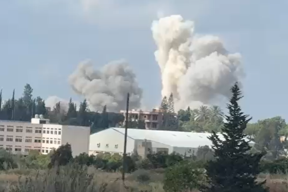 הפצצות של חיל האוויר בדרום לבנון (צילום: רשתות חברתיות לפי סעיף 27א')