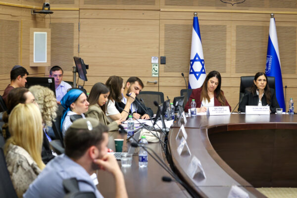 דיון בוועדה לעובדים זרים בנושא קרן ימי מחלה לעובדים פלסטינים שנגבו ממעסיקיפ (צילום: נעם מושקוביץ, דוברות הכנסת)