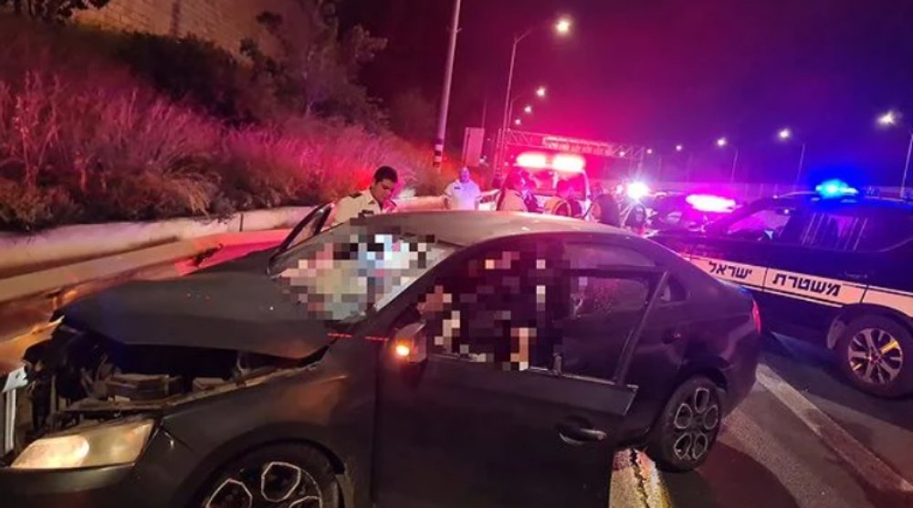 רצח כפול סמוך לרמלה (צילום: תיעוד מבצעי מד"א) רצח כפול סמוך לרמלה (צילום: תיעוד מבצעי מד"א)
