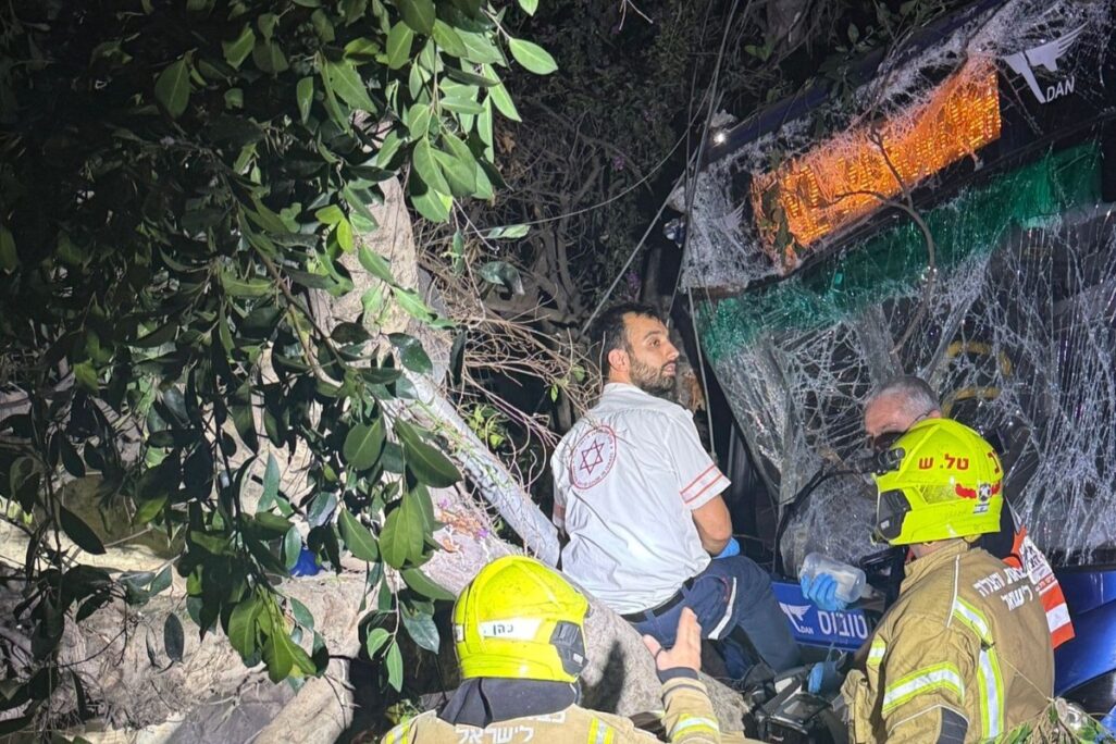 זירת תאונת הדרכים בתל אביב (צילום: תיעוד מבצעי מד"א) זירת תאונת הדרכים בתל אביב (צילום: תיעוד מבצעי מד"א)
