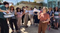הפגנת מתמחים ומדריכים מהשירות הפסיכולוגי (קרדיט: ועד של המתמחים והמדריכים בשירות הפסיכולוגי של אוניברסיטת תל אביב)