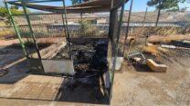 תיעוד מהנזק שנגרם ע״י הפורעים בתחנת המשטרה בנימין. 
קרדיט צילום: דוברות המשטרה