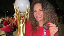 הכדורעפנית הישראלית ולרי גמנוביץ' (צילום: איגוד הכדורעף)
