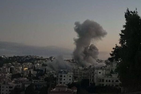 פיצוץ עקב תקיפת צה""ל בדרום לבנון (צילום: רשתות חברתיות לפי סעיף 27א')