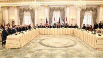המשלחות הישראלית והלבנונית לוושינגטון (צילום מסך)