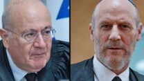 עו"ד מיכאל ראבילו (מימין) והשופט בדימוס יוסף אלרון (צילום: יונתן זינדל/פלאש90)