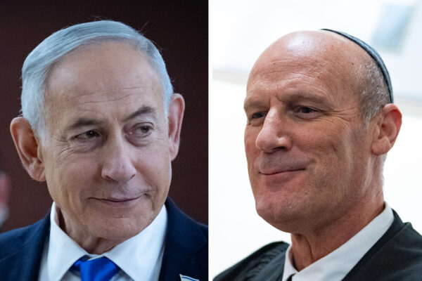 עו"ד מיכאל ראבילו וראש הממשלה בנימין נתניהו (צילומים: יונתן זינדל/פלאש90)