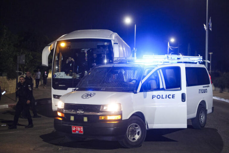 Dozens of ultra-Orthodox rioters were detained after vandalizing Solberg's house (Photo: Haim Goldberg/Flash90)