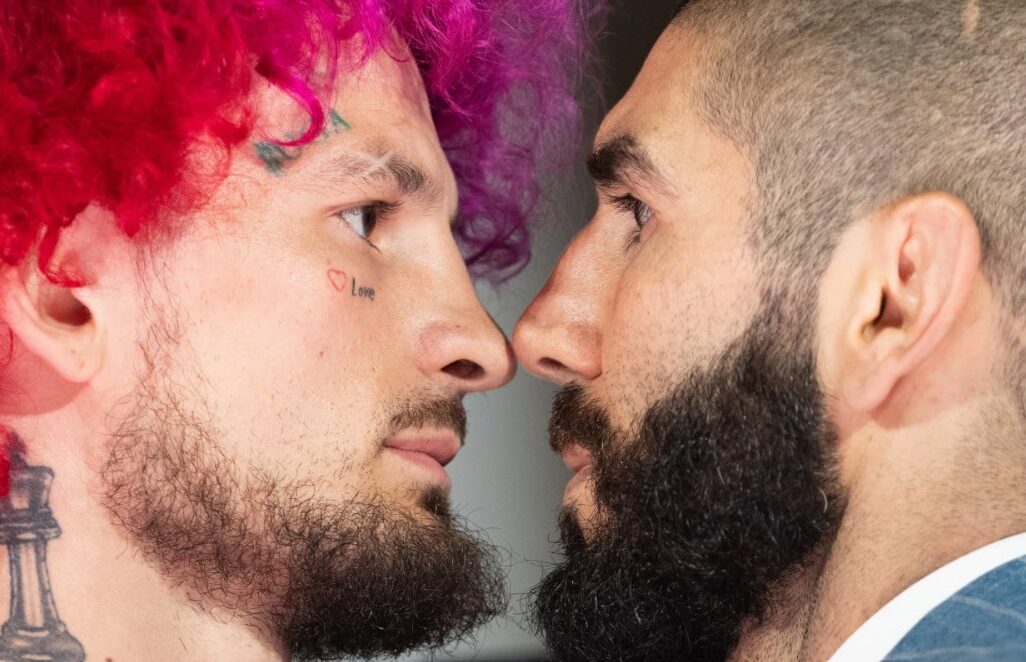 המתאגרפים שון אמאלי ואיימן זהבי לקראת יום ההולדת של הנשיא טראמפ (צילום: AP)