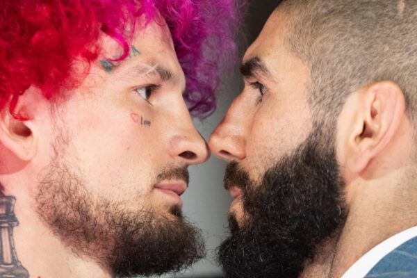 המתאגרפים שון אמאלי ואיימן זהבי לקראת יום ההולדת של הנשיא טראמפ (צילום: AP)