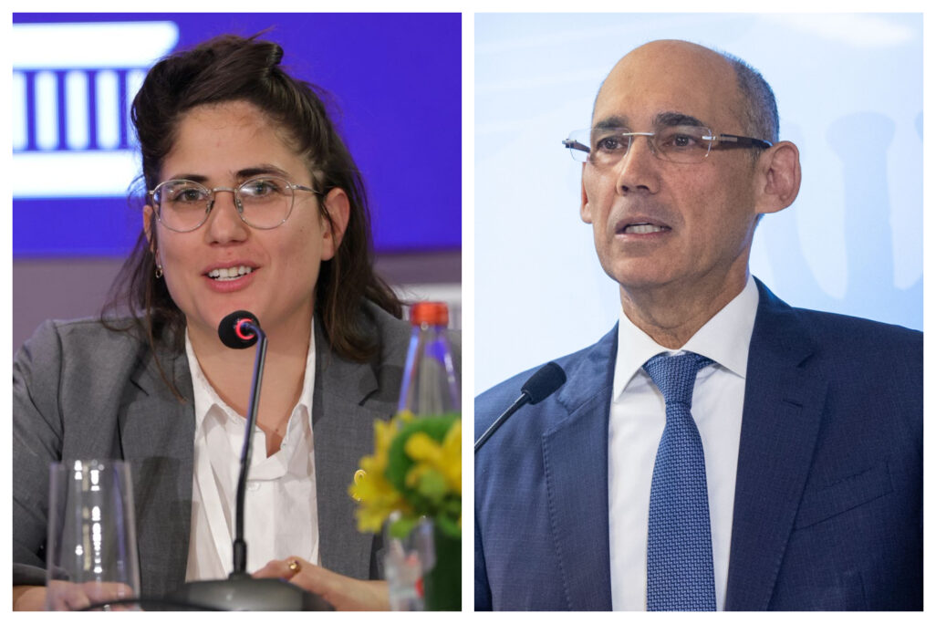 נגיד בנק ישראל אמיר ירון וסגנית הממונה על התקציבים באוצר תמר לוי בונה (צילום: פלאש90/דוברות משרד האוצר)