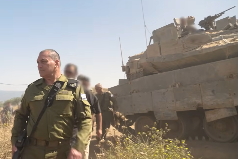 הרמטכ"ל אייל זמיר בביקור בתרגיל למפקדים בצפון ישראל (צילום מסך: דובר צה"ל)