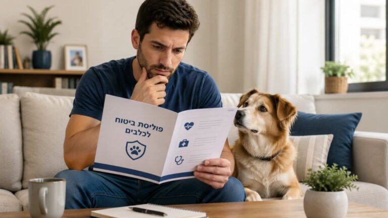 בחירת ביטוח לכלב (קרדיט: בית הכלבים באמצעות בינה מלאכותית)