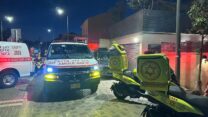 זירת תאונת העבודה בהרצליה (צילום: תיעוד מבצעי מד"א)