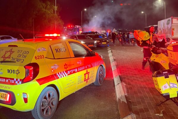 זירת התאונה הקטלנית ליד כפר יונה (צילום: תיעוד מבצעי מד"א)