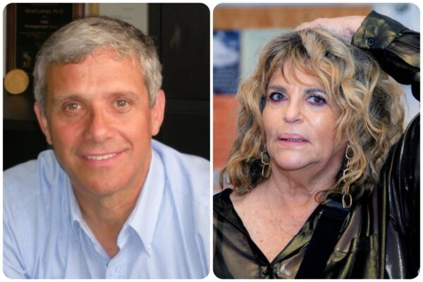 השחקנית ויו"ר איגוד אמני ישראל יונה אליאן קשת והפסיכולוג פרופ' מוליד להד, מזוכי עיטור הנשיא ל-2026 (צילום: פלאש90, ויקימדיה)