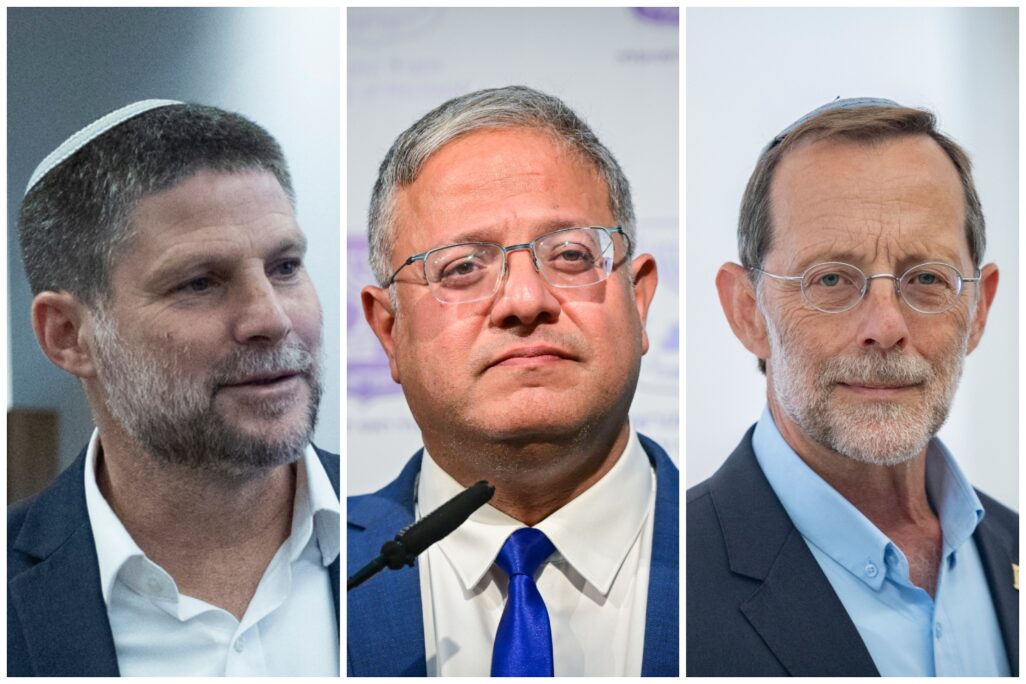 מימין: יו"ר זהות משה פייגלין, יו"ר עוצמה יהודית איתמר בן גביר ויו"ר הציונות הדתית בצלאל סמוטריץ' (צילומים: חיים גולדברג, אבשלום ששוני, יונתן זינדל/ פלאש 90) מימין: יו"ר זהות משה פייגלין, יו"ר עוצמה יהודית איתמר בן גביר ויו"ר הציונות הדתית בצלאל סמוטריץ' (צילומים: חיים גולדברג, אבשלום ששוני, יונתן זינדל/ פלאש 90)