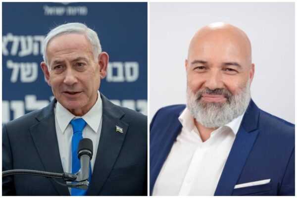 מימין: איש העסקים אורן דוברונסקי, שישוריין ברשימת הליכוד לכנסת; ראש הממשלה ויו"ר הליכוד בנימין נתניהו (צילומים: יח"צ, חיים גולדברג/פלאש90)