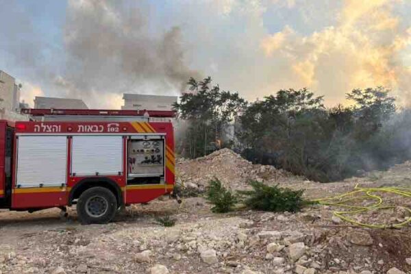 חלק ממוקד השריפה (צילום: איחוד הצלה - סניף מבשרת והסביבה)