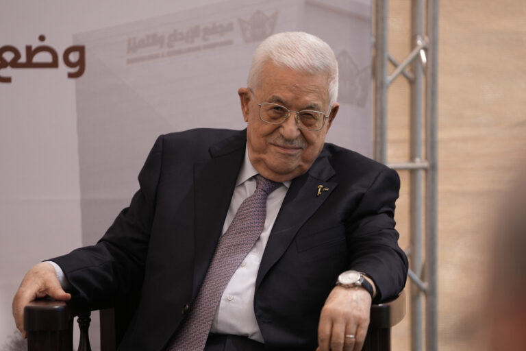 מחמוד עבאס ברמאללה, ספטמבר 2026 (צילום: AP Photo/Mahmoud Illean)