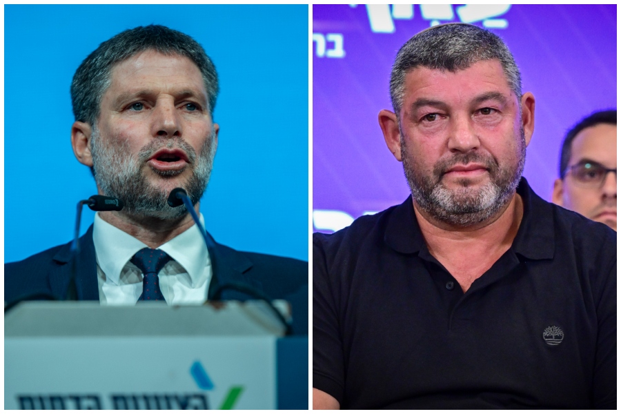 יו"ר 'עמך ישראל' עופר וינטר (מימין) ויו"ר 'הציונות הדתית' בצלאל סמוטריץ' (צילומים: השלום ששוני ויונתן זינדל/פלאש90)