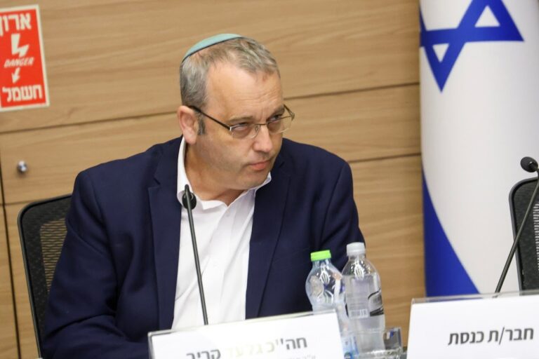 ח"כ גלעד קריב בוועדת העלייה והקליטה (צילום: דוברות הכנסת)