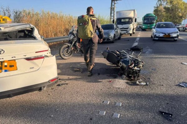 זירת תאונה קטלנית ליד קריית אתא, 17 בספטמבר 2026 (צילום: תיעוד מבצעי מד"א)