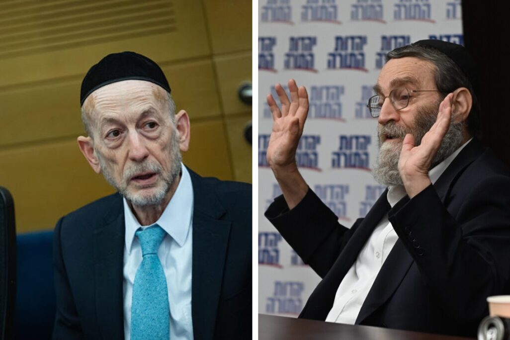 חברי הכנסת אורי מקלב (מימין) ומשה גפני (צילום: אור גואטה, יונתן זינדל/פלאש90)