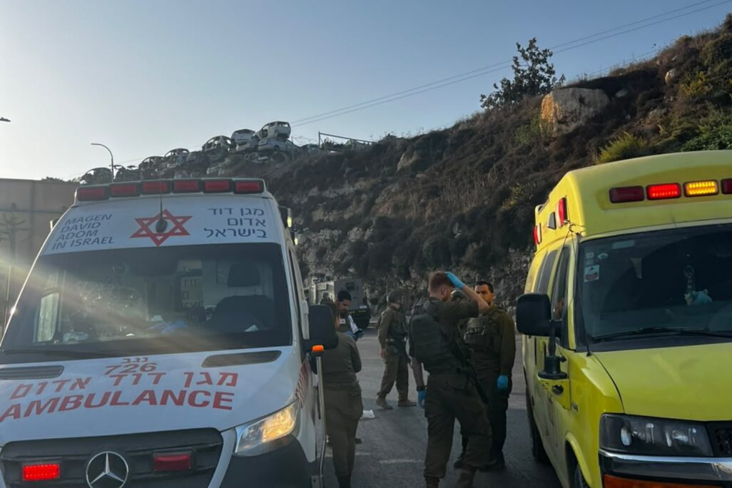 כוחות מד"א בזירת פיגוע הירי סמוך לחברון, הבוקר (צילום: תיעוד מבצעי מד"א) כוחות מד"א בזירת פיגוע הירי סמוך לחברון, הבוקר (צילום: תיעוד מבצעי מד"א)