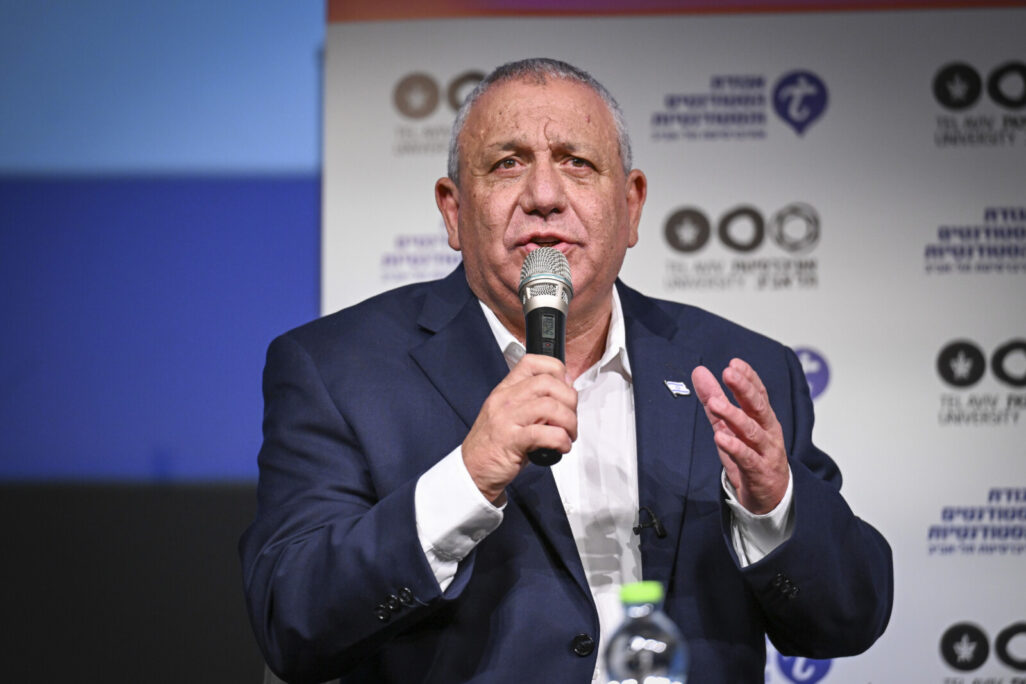 גדי איזנקוט בכנס של אגודת הסטודנטים של אוניברסיטת תל אביב (צילום: אבשלום ששוני/ פלאש 90)