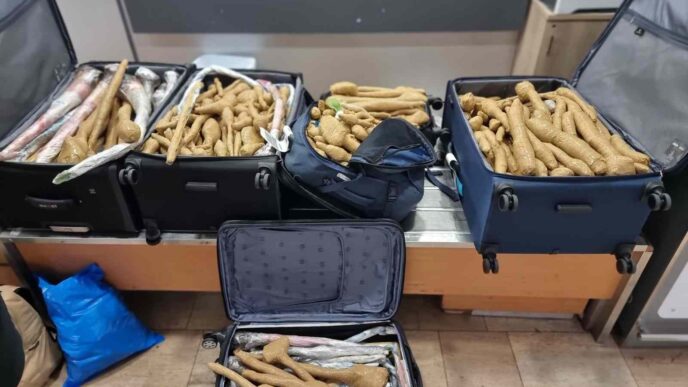 סוכלה הברחת ענק של כ-300 שתילים מתאילנד דרך נתב"ג