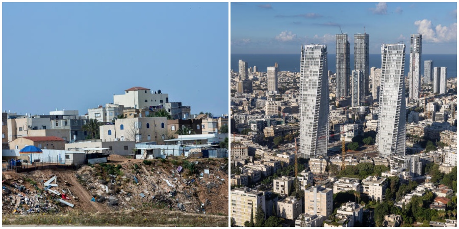 תל אביב ורהט (תמונות אילוסטרציה: פלאש90)
