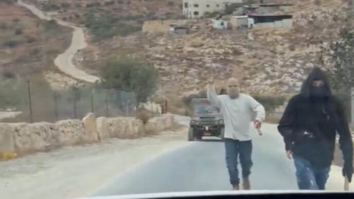 פורעים יהודים תקפו דיפלומטים זרים סמוך לרמאללה